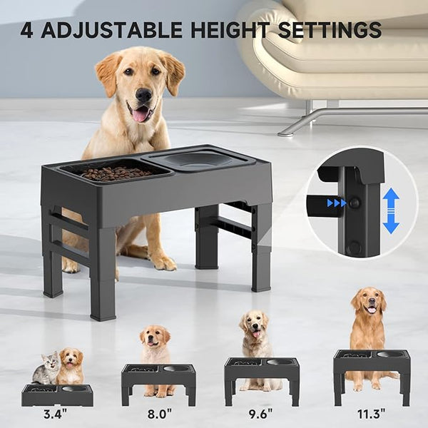 Adjustable Food and Water Bowl